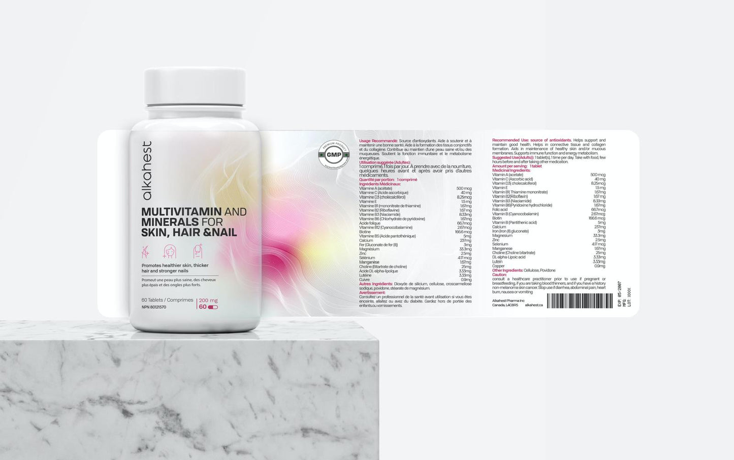 Multivitamins + Minerals for Skin, Hair, and Nail